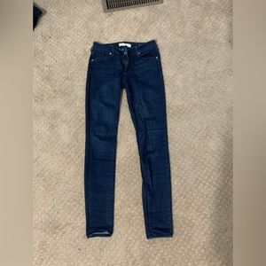 Dark wash skinny jeans- low rise